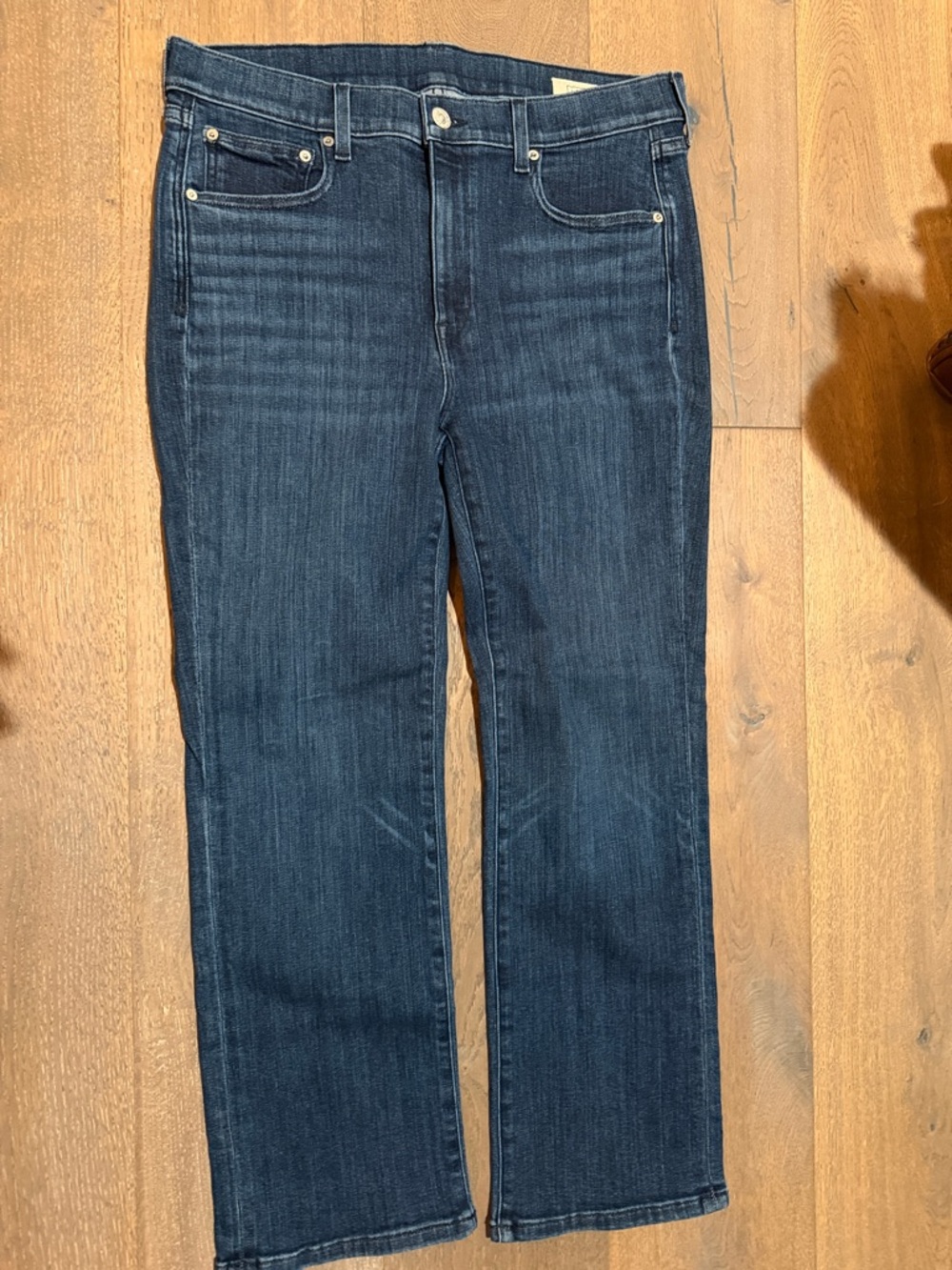 AYR Women's Straight Leg Jeans — Dark Indigo Blue